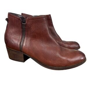 Clarks Artisan Ramie Maypearl Leather Brown Ankle Boots Booties Shoes sz 7 M